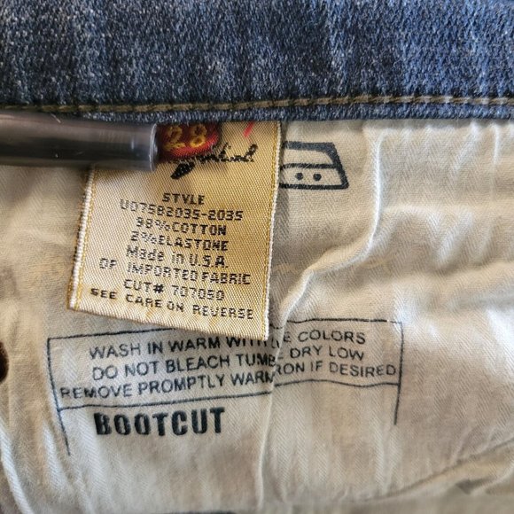 7 For All Mankind Embellished Rhinstone Flare Wide Boot Leg  Jeans  Size 28 - Picture 9 of 9